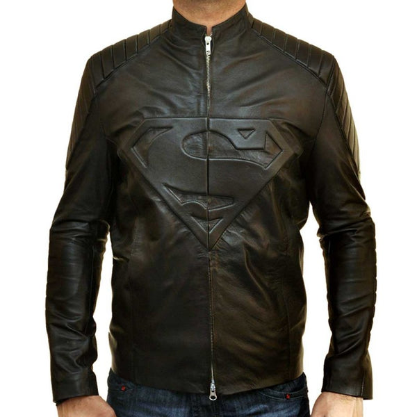 Superman Smallville Black Leather Jacket