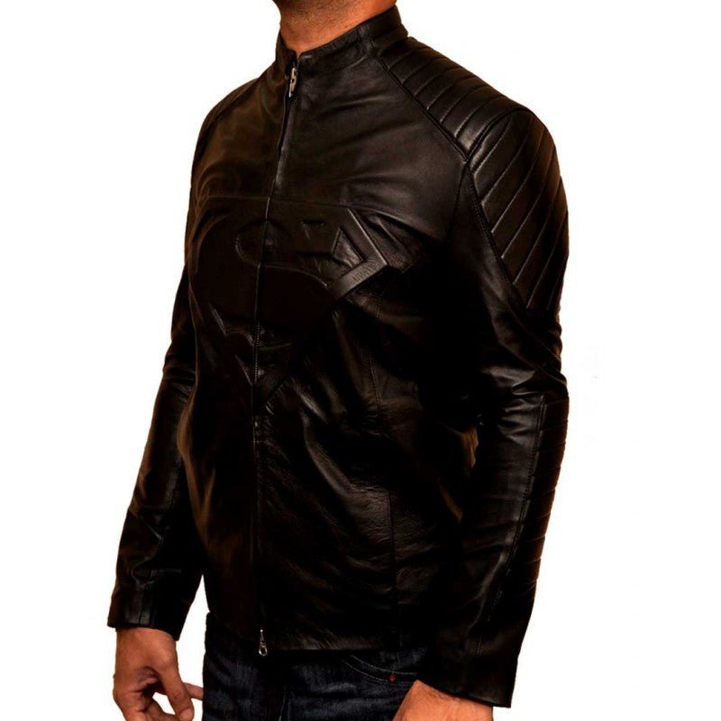 Superman Smallville Black Leather Jacket