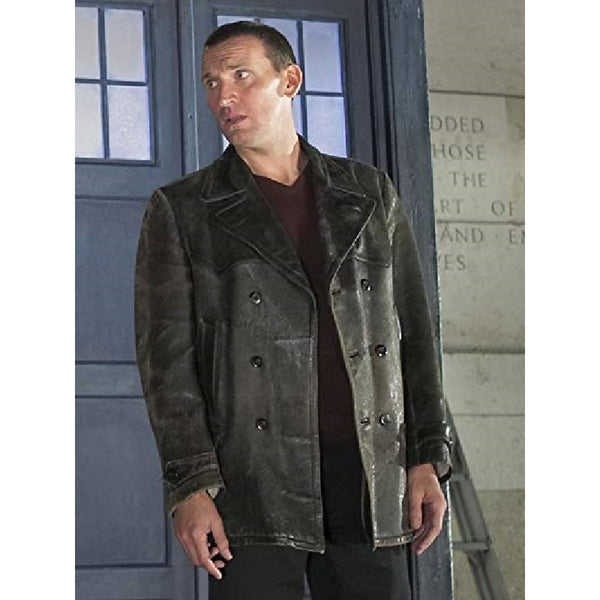 Ninth Doctor Black Leather Jacket