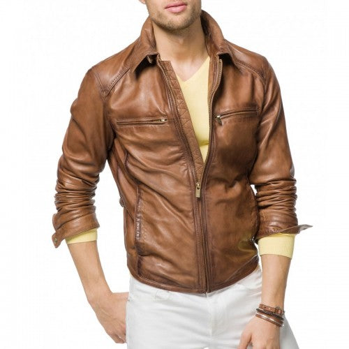 Brown Classic Leather Jacket