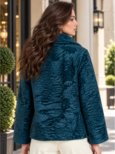 Teal Fur Jacket for Women