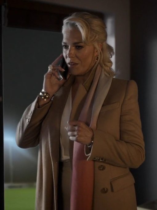 Ted Lasso S03 Hannah Waddingham Brown Wool Coat