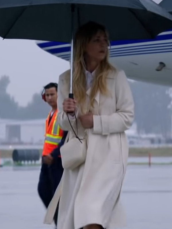 The Flight Attendant S02 Kaley Cuoco White Trench Coat