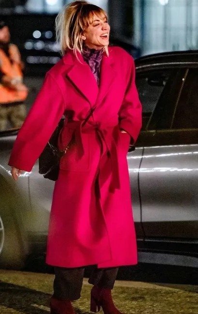 The Flight Attendant Season 2 Cassie Bowden Pink Coat