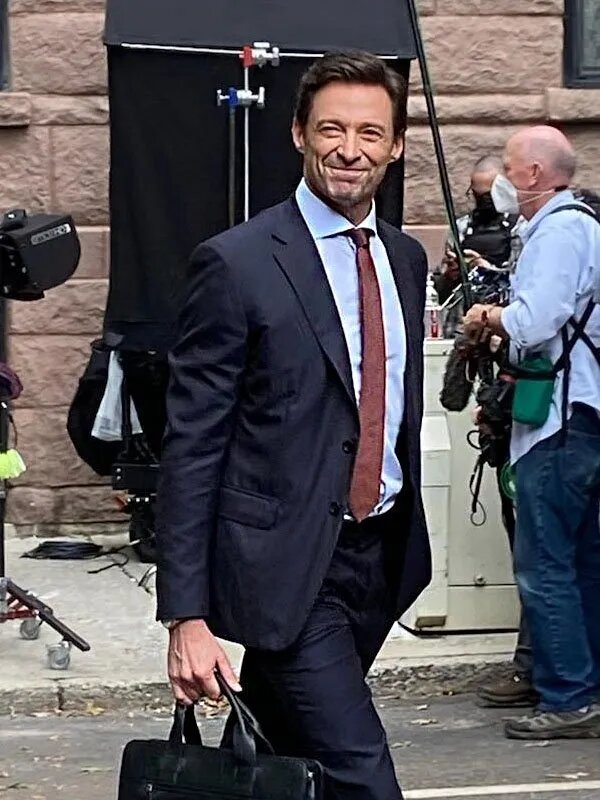 The Son 2022 Hugh Jackman Black Suit