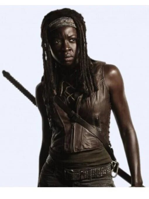 Michonne The Walking Dead Women Leather Vest