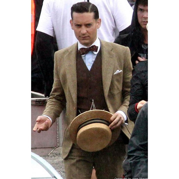 The Great Gatsby Brown Leather Suit