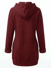 The Warmy Oversized Maroon Long Hoodie