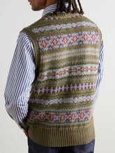 Theo James TV Series The Gentlemen Season 2 Eddie Horniman Fair Isle Wool Sweater Vest Green Multi