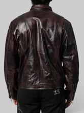 Thug Club Style Crinkled Texture Moto Biker Jacket