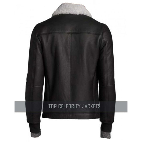 Dobbis Essence Shearling-Trimmed Leather Jacket