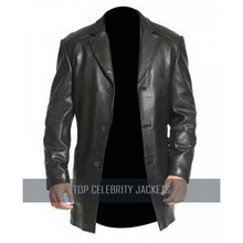 Three Button Front Closure Men Lambskin Jacket