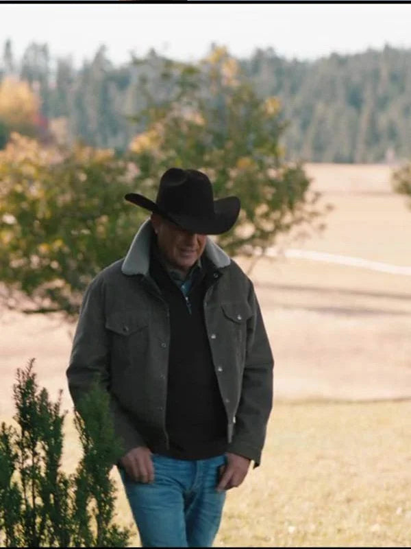 Kevin Costner Yellowstone John Dutton Brown Corduroy Jacket