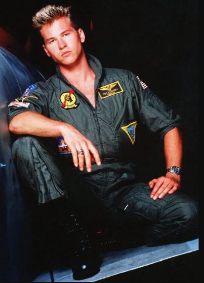 Val Kilmer Top Gun Green Costume Uniform Jumpsuit