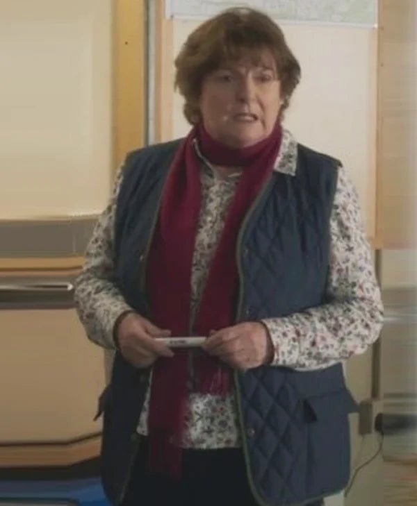 Vera Brenda Blethyn Black Quilted Vest