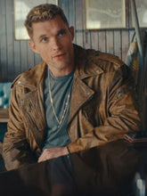 I Used To Be Famous 2022 Ed Skrein Brown Leather Jacket