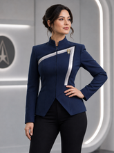 Vintage Sci-Fi Navy Officer Jacket Halloween Costume