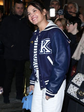 Virginie Ledoyen Blue Varsity Jacket