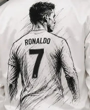 Cristiano Ronaldo white satin bomber jacket