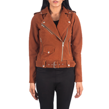 Redish Brown Suede Jacket Women
