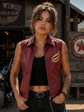 Women's Sleeveless Leather Vest Claire Redfield Fan Costume