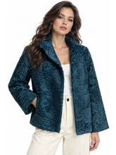 Women’s Teal Persian Lamb Fur Jacket