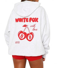 Women Oversized Cherry Pullover Hoodie