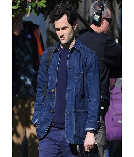 Penn Badgley You S02 Joe Goldberg Blue Denim Jacket