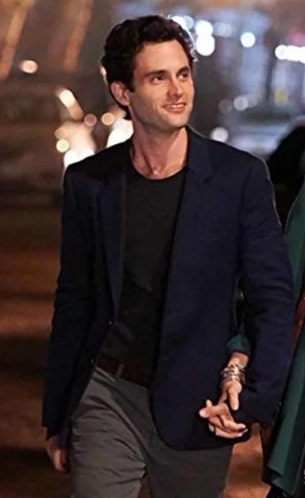 Joe Goldberg You Penn Badgley Blue Blazer