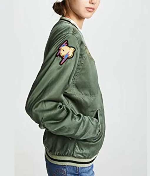 You S02 Love Quinn Green Bomber Jump Jacket