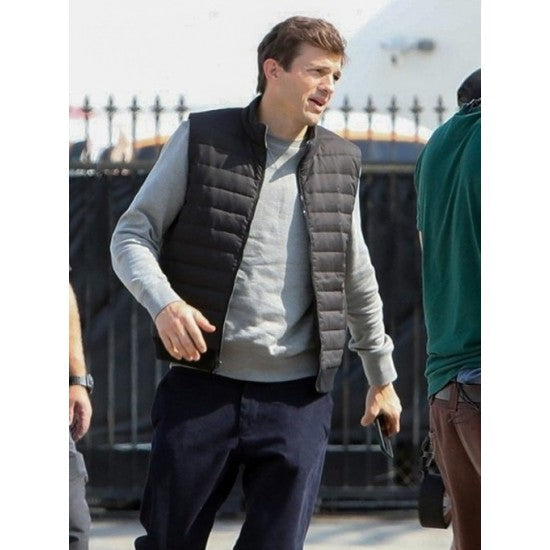 Your Place or Mine Ashton Kutcher Black Vest