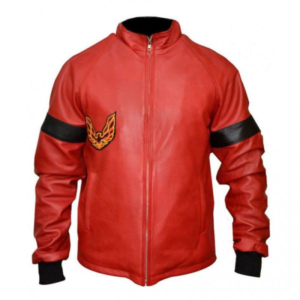 Smokey and the Bandit Burt Reynolds Red Leather Bomber Jacket