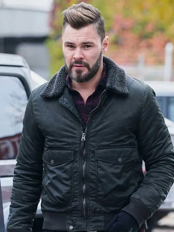 MenAdam Ruzek Chicago P.D. Shearling Jacket