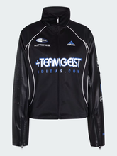 adidas Women's Teamgeist Faux Leather Track Jacket Black