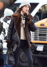 Alexa Chung Winter Shearling Jacket For Women 