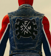 Amazing Spider Man Punk Denim Blue Vest