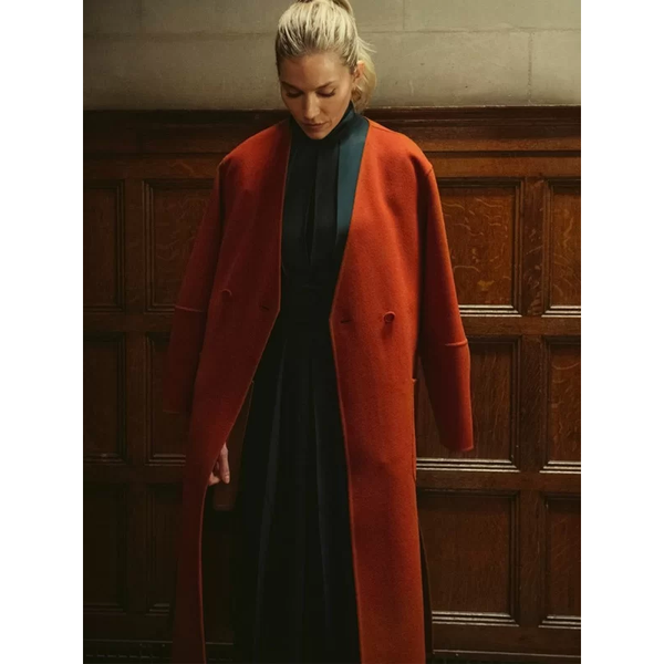 Anatomy of a Scandal Sophie Whitehouse Orange Coat