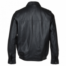 High Quality Black Leather Bomber Jacket Men