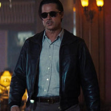 Babylon 2022 Brad Pitt Black Leather Jacket