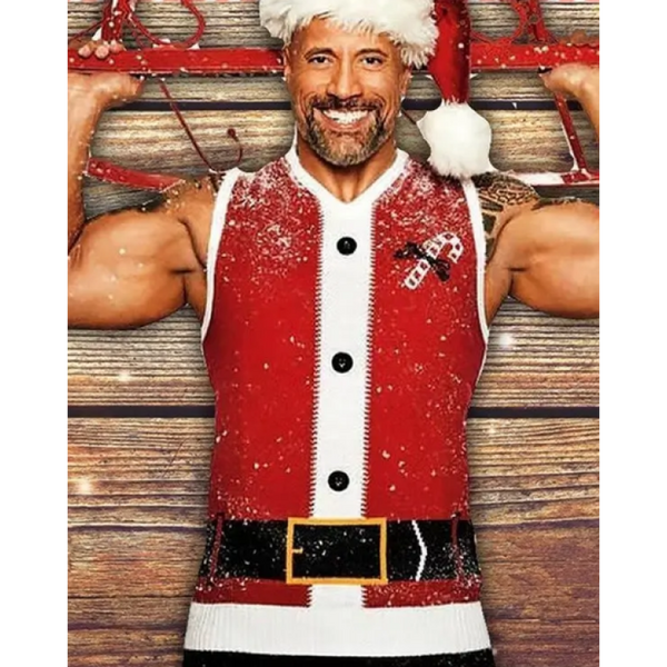 Red One Dwayne Johnson Christmas Vest