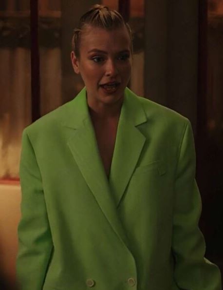 Emily In Paris S03 Camille Oversized Green Coat