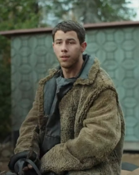 Chaos walking 2021 Nick Jonas Fur Coat