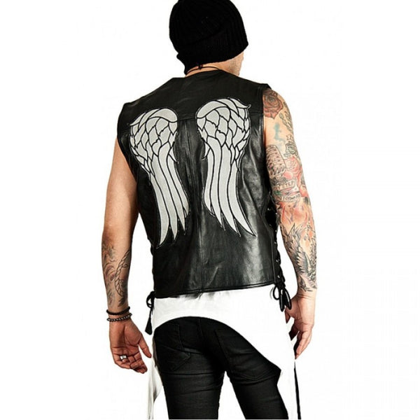 Angel The Walking Dead Daryl Dixon Wings Leather Vest