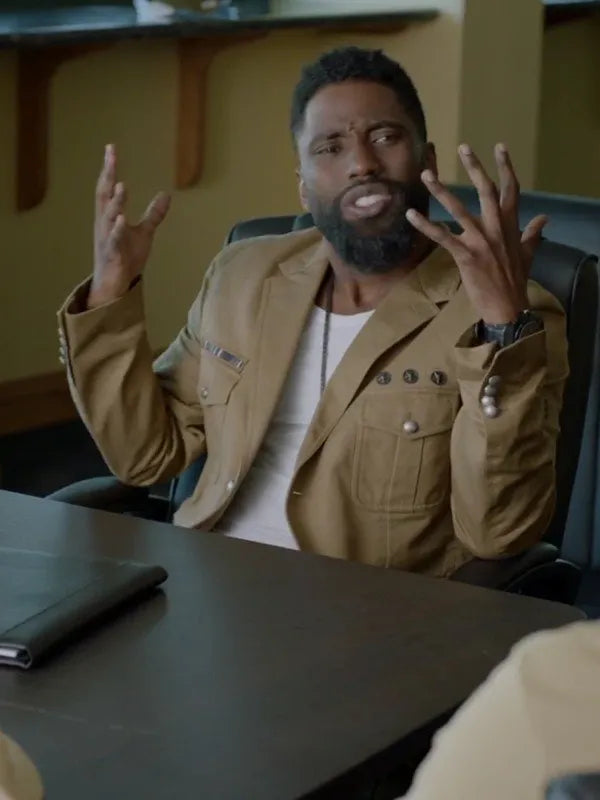 Ballers John David Washington Beige Jacket