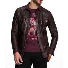 Days of Our Lives Season 2 Stephen Nichols Burgundy Leather Shirt