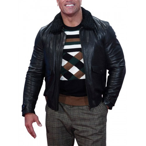 Dwayne Johnson Jumanji The Next Level Premiere Leather Jacket