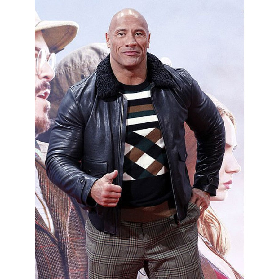 Dwayne Johnson Jumanji The Next Level Premiere Leather Jacket | Out ...