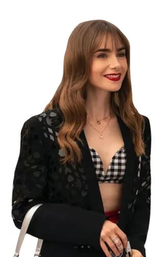 Emily In Paris S03 Emily Cooper Black Blazer Jacket