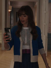 Emily In Paris S03 Emily Cooper Blue Cardigan