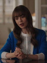 Emily In Paris S03 Emily Cooper Blue Cardigan